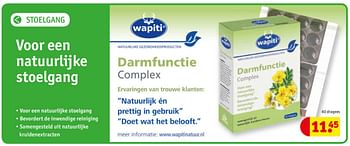Aanbiedingen Darmfunctie complex - Wapiti - Geldig van 23/06/2020 tot 05/07/2020 bij Kruidvat