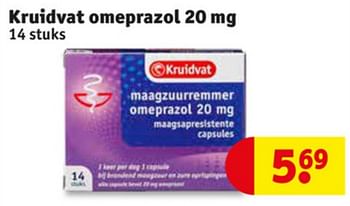 Aanbiedingen Kruidvat omeprazol 20 mg - Huismerk - Kruidvat - Geldig van 23/06/2020 tot 05/07/2020 bij Kruidvat