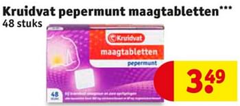 Aanbiedingen Kruidvat pepermunt maagtabletten - Huismerk - Kruidvat - Geldig van 23/06/2020 tot 05/07/2020 bij Kruidvat