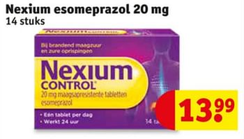 Aanbiedingen Nexium esomeprazol 20 mg - Nexium - Geldig van 23/06/2020 tot 05/07/2020 bij Kruidvat