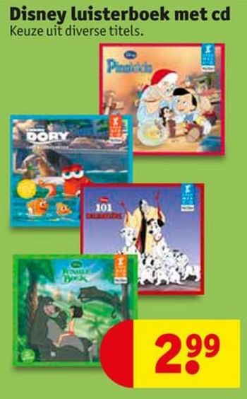 Aanbiedingen Disney luisterboek met cd - Huismerk - Kruidvat - Geldig van 23/06/2020 tot 05/07/2020 bij Kruidvat