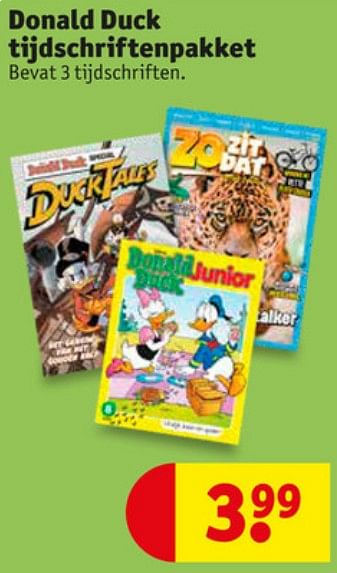 Aanbiedingen Donald duck tijdschriftenpakket - Huismerk - Kruidvat - Geldig van 23/06/2020 tot 05/07/2020 bij Kruidvat