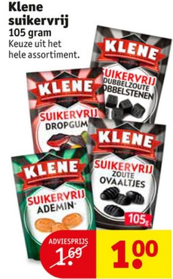 Aanbiedingen Klene suikervri - Klene - Geldig van 23/06/2020 tot 05/07/2020 bij Kruidvat