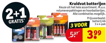 Aanbiedingen Kruidvat batterijen - Huismerk - Kruidvat - Geldig van 23/06/2020 tot 05/07/2020 bij Kruidvat