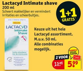 Aanbiedingen Lactacyd intimate shave - Lactacyd - Geldig van 23/06/2020 tot 05/07/2020 bij Kruidvat