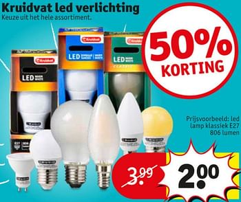 Aanbiedingen Lamp klassiek e27 - Huismerk - Kruidvat - Geldig van 23/06/2020 tot 05/07/2020 bij Kruidvat