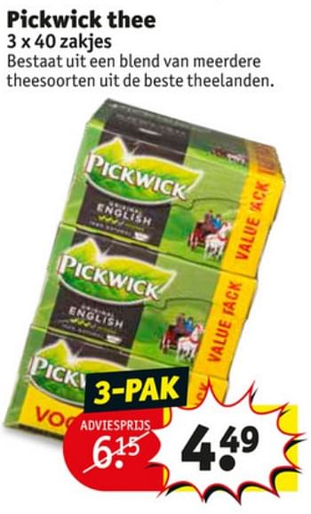 Aanbiedingen Pickwick thee - Pickwick - Geldig van 23/06/2020 tot 05/07/2020 bij Kruidvat