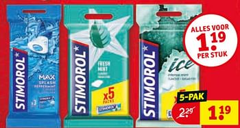 Aanbiedingen Stimorol mint fresh mint en max splash peppermint - Stimorol - Geldig van 23/06/2020 tot 05/07/2020 bij Kruidvat