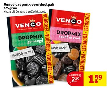 Aanbiedingen Venco dropmix voordeelpak - Venco - Geldig van 23/06/2020 tot 05/07/2020 bij Kruidvat