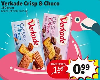 Aanbiedingen Verkade crisp + choco - Verkade - Geldig van 23/06/2020 tot 05/07/2020 bij Kruidvat