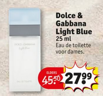 Aanbiedingen Dolce + gabbana light blue edt - Dolce &amp; Gabbana - Geldig van 23/06/2020 tot 05/07/2020 bij Kruidvat
