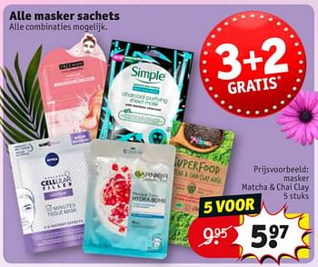 Aanbiedingen Masker matcha + chai clay - Huismerk - Kruidvat - Geldig van 23/06/2020 tot 05/07/2020 bij Kruidvat