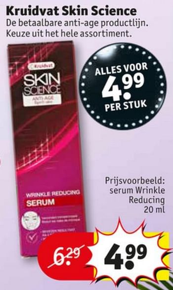 Aanbiedingen Serum wrinkle reducing - Huismerk - Kruidvat - Geldig van 23/06/2020 tot 05/07/2020 bij Kruidvat