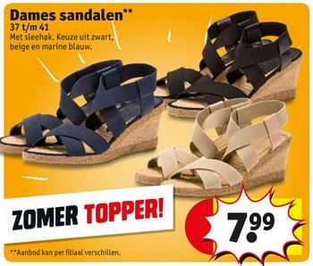 Aanbiedingen Dames sandalen - Huismerk - Kruidvat - Geldig van 23/06/2020 tot 05/07/2020 bij Kruidvat