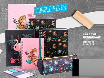 Aanbiedingen Jungle fever schoolartikelen schriften a5 - Huismerk - Big Bazar - Geldig van 22/06/2020 tot 05/07/2020 bij Big Bazar