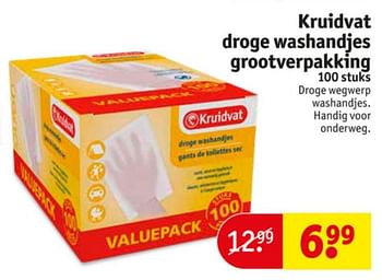 Aanbiedingen Kruidvat droge washandjes grootverpakking - Huismerk - Kruidvat - Geldig van 23/06/2020 tot 05/07/2020 bij Kruidvat
