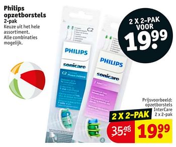 Aanbiedingen Opzetborstels intercare - Philips - Geldig van 23/06/2020 tot 05/07/2020 bij Kruidvat