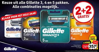 Aanbiedingen Scheermesjes mach3 - Gillette - Geldig van 23/06/2020 tot 05/07/2020 bij Kruidvat