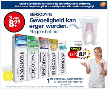 Aanbiedingen Tandpasta extra fresh gel - Sensodyne - Geldig van 23/06/2020 tot 05/07/2020 bij Kruidvat