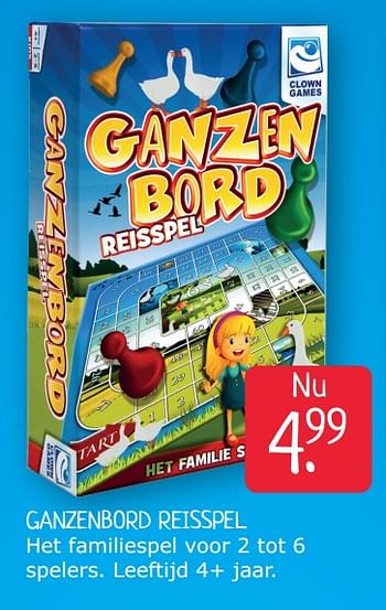 Aanbiedingen Ganzenbord reisspel - Clown Games - Geldig van 26/06/2020 tot 03/07/2020 bij Boekenvoordeel