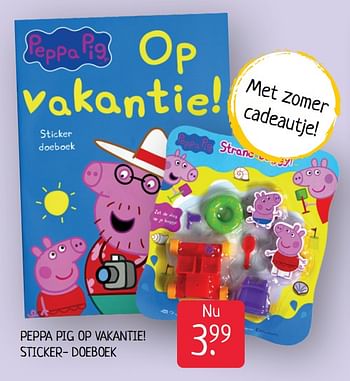 Aanbiedingen Peppa pig op vakantie! sticker- doeboek - Peppa  Pig - Geldig van 26/06/2020 tot 03/07/2020 bij Boekenvoordeel