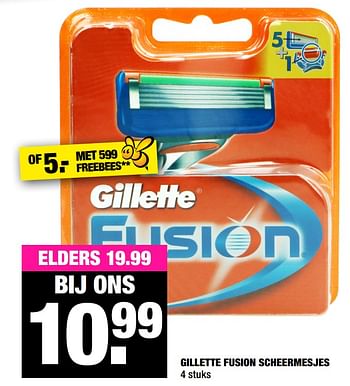 Aanbiedingen Gillette fusion scheermesjes - Gillette - Geldig van 29/06/2020 tot 12/07/2020 bij Big Bazar