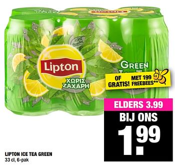 Aanbiedingen Lipton ice tea green - Lipton - Geldig van 29/06/2020 tot 12/07/2020 bij Big Bazar