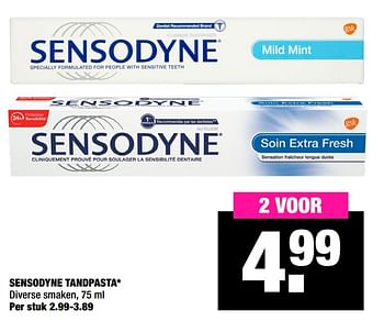 Aanbiedingen Sensodyne tandpasta - Sensodyne - Geldig van 29/06/2020 tot 12/07/2020 bij Big Bazar