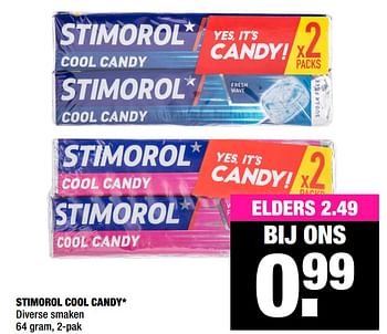 Aanbiedingen Stimorol cool candy - Stimorol - Geldig van 29/06/2020 tot 12/07/2020 bij Big Bazar