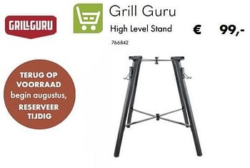Aanbiedingen Grill guru high level stand - Grill Guru - Geldig van 30/06/2020 tot 31/08/2020 bij Multi Bazar