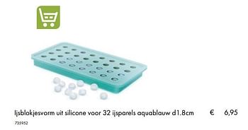 Aanbiedingen Ijsblokjesvorm uit silicone voor 32 ijsparels aquablauw - Huismerk - Multi Bazar - Geldig van 30/06/2020 tot 31/08/2020 bij Multi Bazar