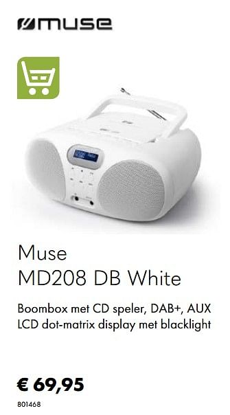 Aanbiedingen Muse md208 db white - Muse - Geldig van 30/06/2020 tot 31/08/2020 bij Multi Bazar