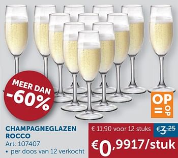 Aanbiedingen Champagneglazen rocco - Geldig van 21/07/2020 tot 17/08/2020 bij Zelfbouwmarkt