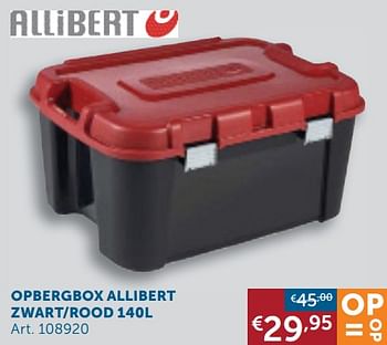 Aanbiedingen Opbergbox allibert zwart- rood - Allibert - Geldig van 21/07/2020 tot 17/08/2020 bij Zelfbouwmarkt