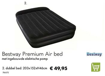 Aanbiedingen Bestway premium air bed dubbel bed - BestWay - Geldig van 30/06/2020 tot 31/08/2020 bij Multi Bazar