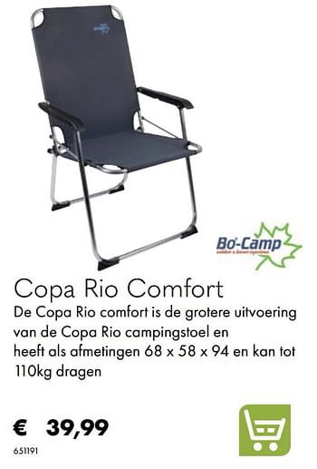 Aanbiedingen Copa rio comfort - Bo-Camp - Geldig van 30/06/2020 tot 31/08/2020 bij Multi Bazar