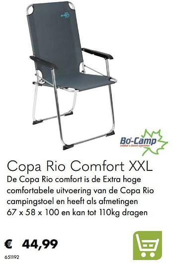 Aanbiedingen Copa rio comfort xxl - Bo-Camp - Geldig van 30/06/2020 tot 31/08/2020 bij Multi Bazar