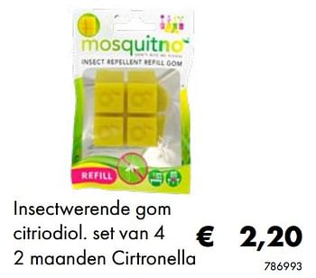 Aanbiedingen Insectwerende gom citriodiol - Mosquitno - Geldig van 30/06/2020 tot 31/08/2020 bij Multi Bazar