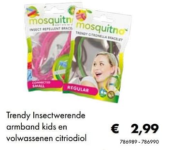 Aanbiedingen Trendy insectwerende armband kids en volwassenen citriodiol - Mosquitno - Geldig van 30/06/2020 tot 31/08/2020 bij Multi Bazar