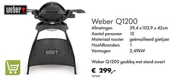 Aanbiedingen Weber q1200 - Weber - Geldig van 30/06/2020 tot 31/08/2020 bij Multi Bazar