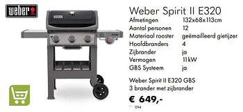 Aanbiedingen Weber spirit ii e320 - Weber - Geldig van 30/06/2020 tot 31/08/2020 bij Multi Bazar
