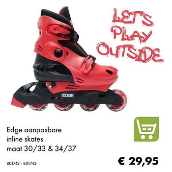 Aanbiedingen Edge aanpasbare inline skates - Edge - Geldig van 30/06/2020 tot 31/08/2020 bij Multi Bazar