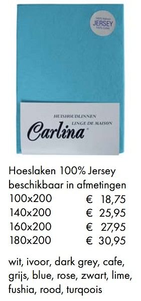 Aanbiedingen Hoeslaken 100% jersey beschikbaar in afmetingen - Huismerk - Multi Bazar - Geldig van 30/06/2020 tot 31/08/2020 bij Multi Bazar