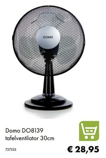 Aanbiedingen Domo do8139 tafelventilator - Domo elektro - Geldig van 07/07/2020 tot 31/08/2020 bij Multi Bazar