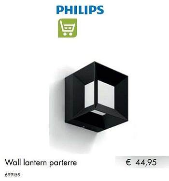 Aanbiedingen Wall lantern parterre - Philips - Geldig van 07/07/2020 tot 31/08/2020 bij Multi Bazar