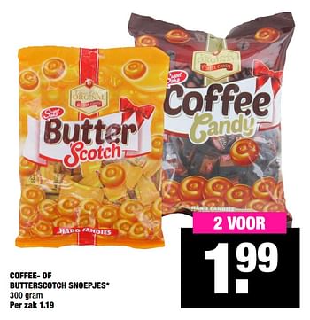 Aanbiedingen Coffee- of butterscotch snoepjes - Huismerk - Big Bazar - Geldig van 12/07/2020 tot 26/07/2020 bij Big Bazar