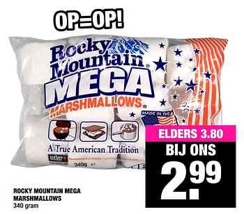 Aanbiedingen Rocky mountain mega marshmallows - Rocky Mountain - Geldig van 12/07/2020 tot 26/07/2020 bij Big Bazar