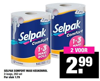 Aanbiedingen Selpak comfort maxi keukenrol - Huismerk - Big Bazar - Geldig van 12/07/2020 tot 26/07/2020 bij Big Bazar