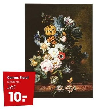 Aanbiedingen Canvas floral - Huismerk - Kwantum - Geldig van 06/07/2020 tot 19/07/2020 bij Kwantum