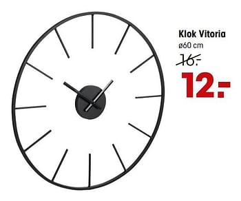 Aanbiedingen Klok vitoria - Huismerk - Kwantum - Geldig van 20/07/2020 tot 02/08/2020 bij Kwantum